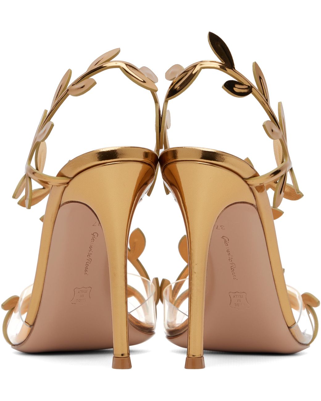 Gianvito Rossi Metallic Flavia Heeled Sandals