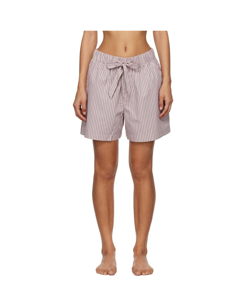 Tekla Pink Poplin Pyjama Shorts