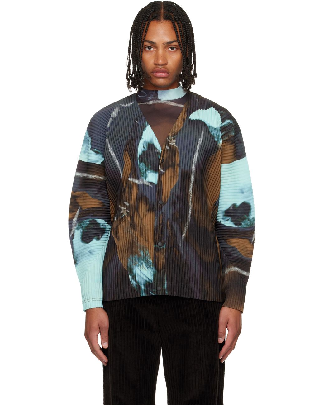 HOMME PLISSE ISSEY MIYAKE AGATE カーディガン Homme Plissé Issey Miyake Agate Cardigan in Black for Men | Lyst