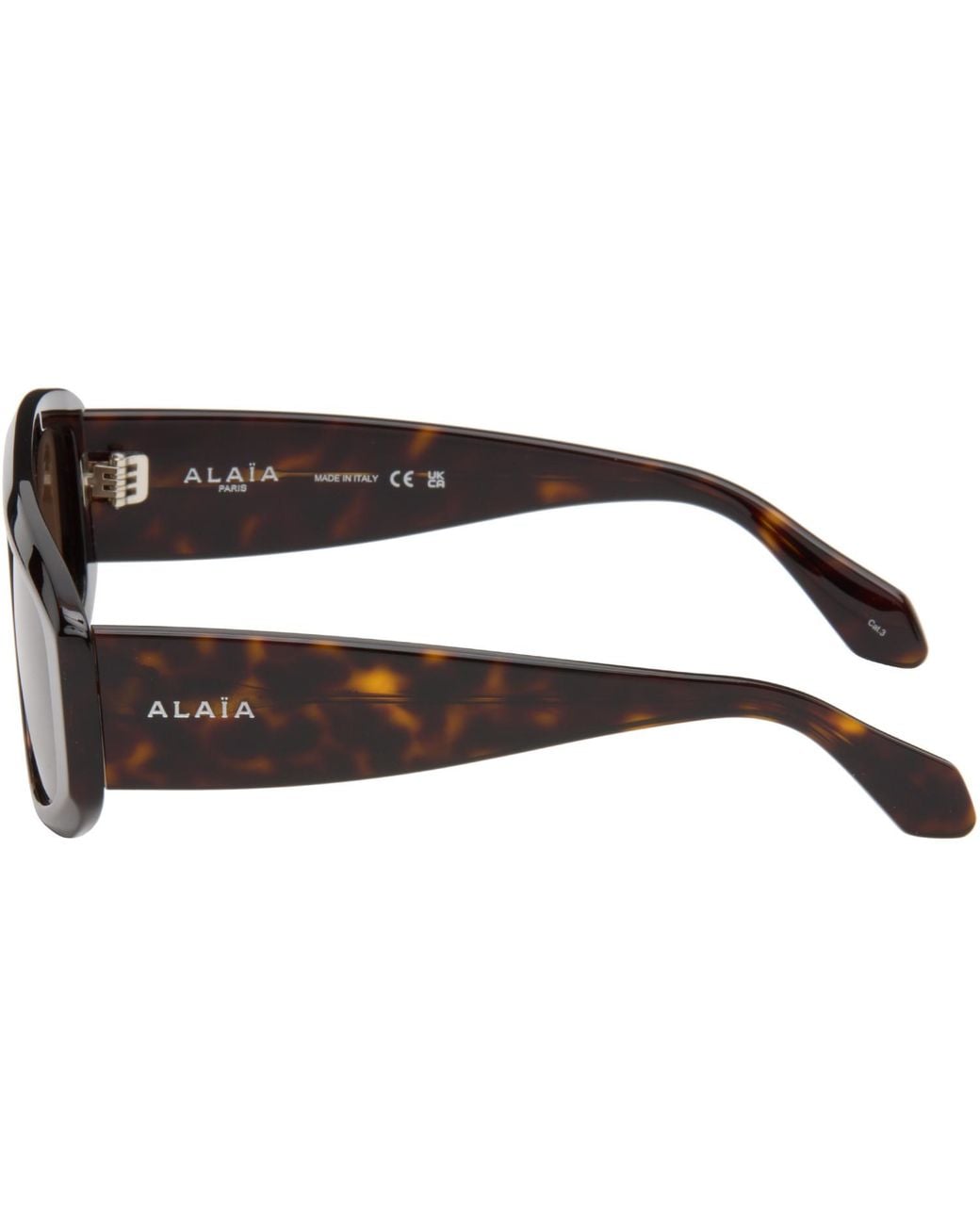 Alaïa Brown Aviator Mask Sunglasses