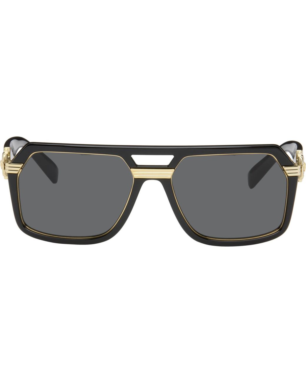 Versace Gray Vintage Icon Pilot Sunglasses for men
