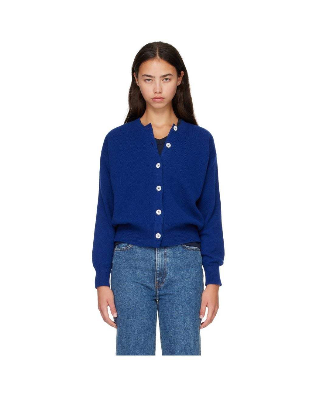 &Daughter Blue Ada Crewneck Cardigan
