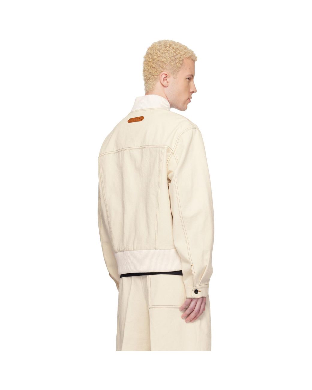 Lanvin Natural Off- Teddy Jacket for men