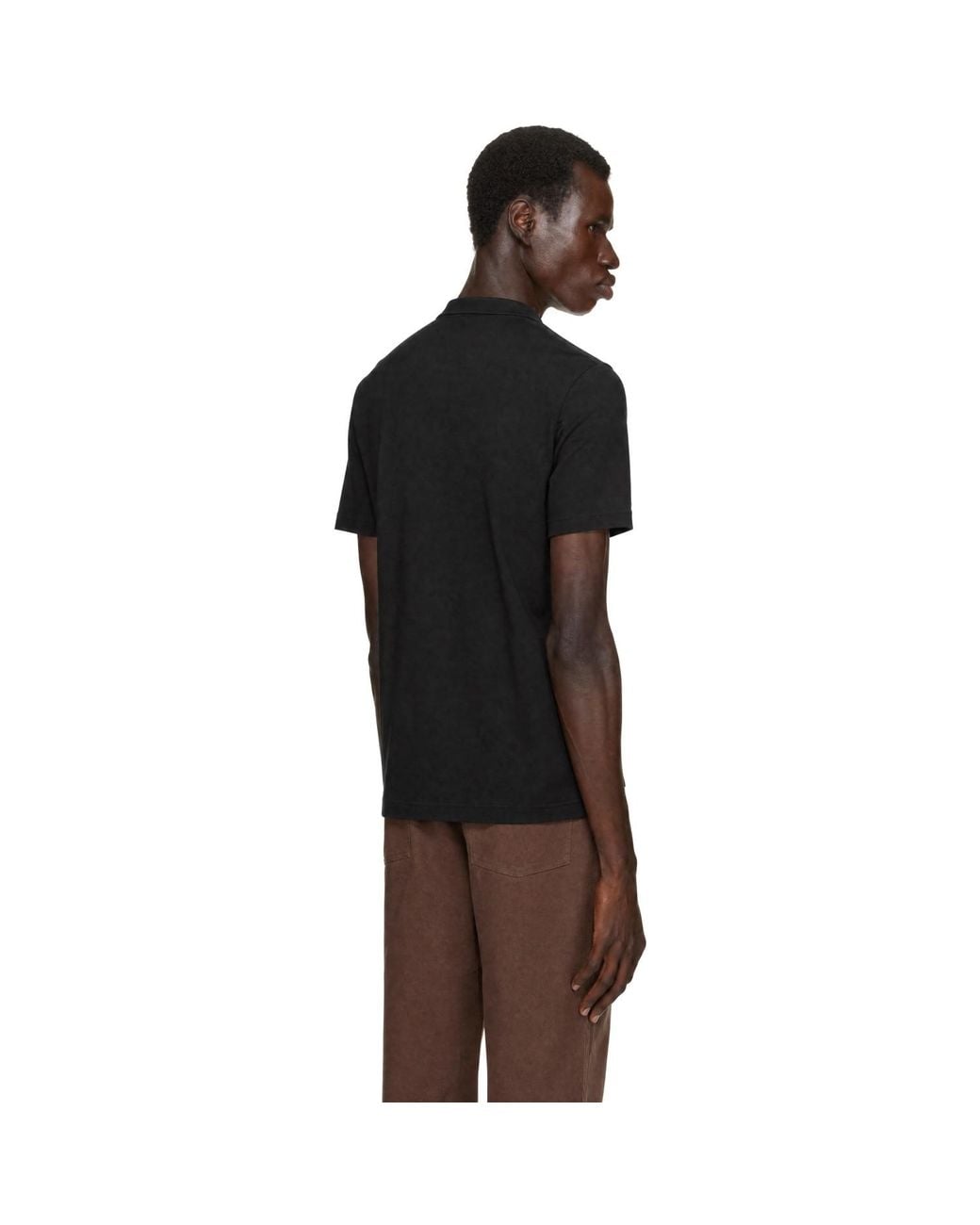 Moncler Black Logo Cotton Jersey T-Shirt for men