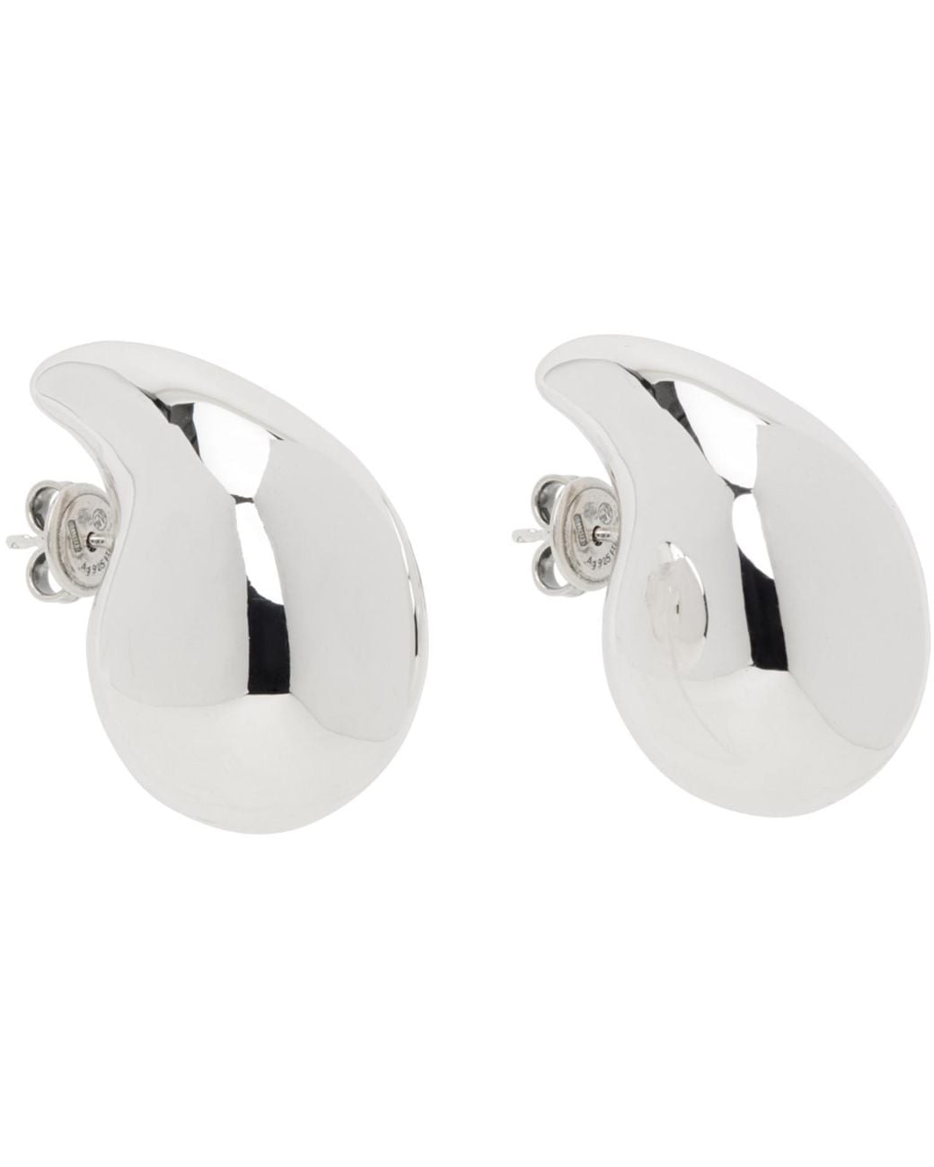 Bottega Veneta Black Large Drop Sterling-silver Earrings