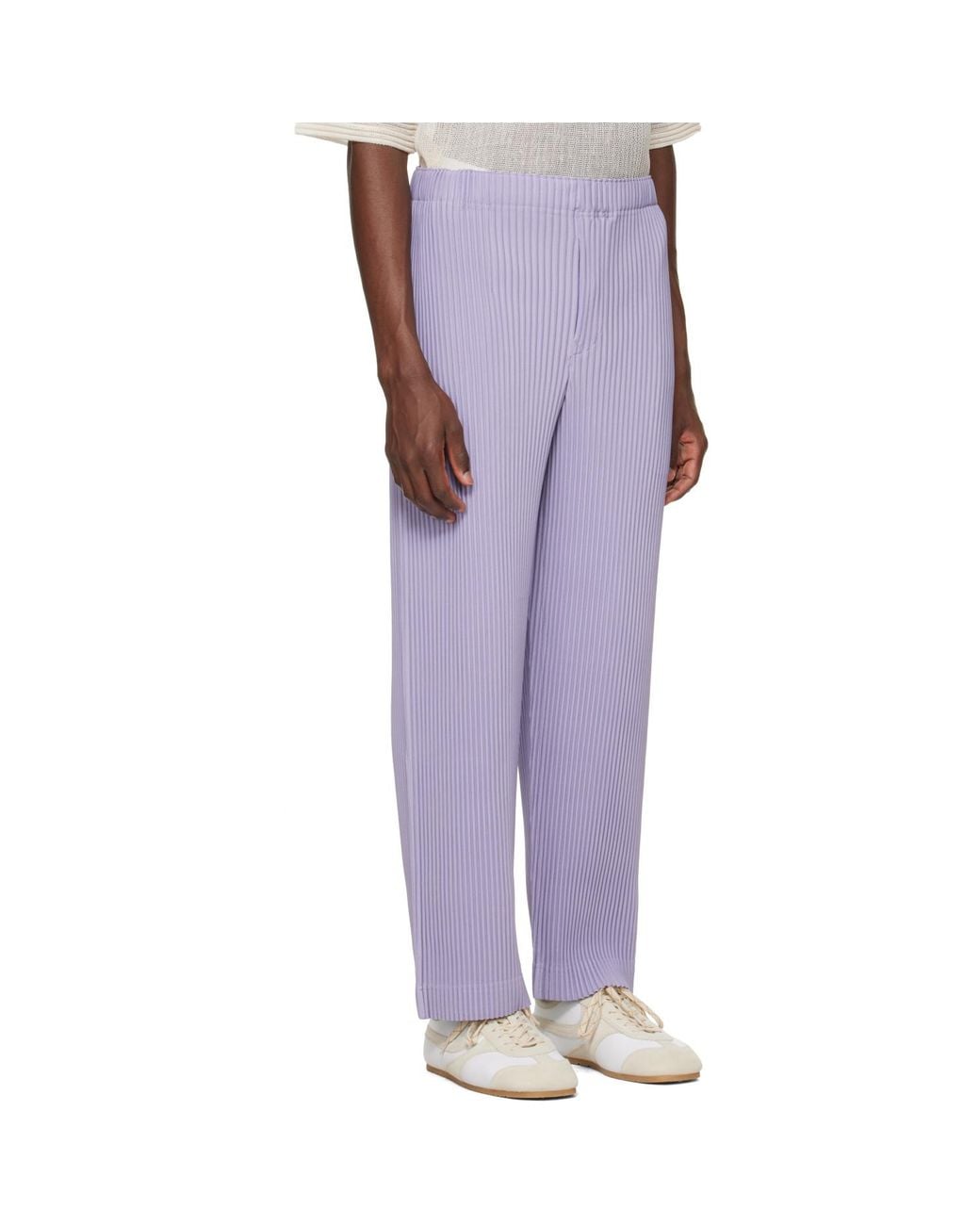 Homme Plissé Issey Miyake Purple Monthly Colors July Trousers for men