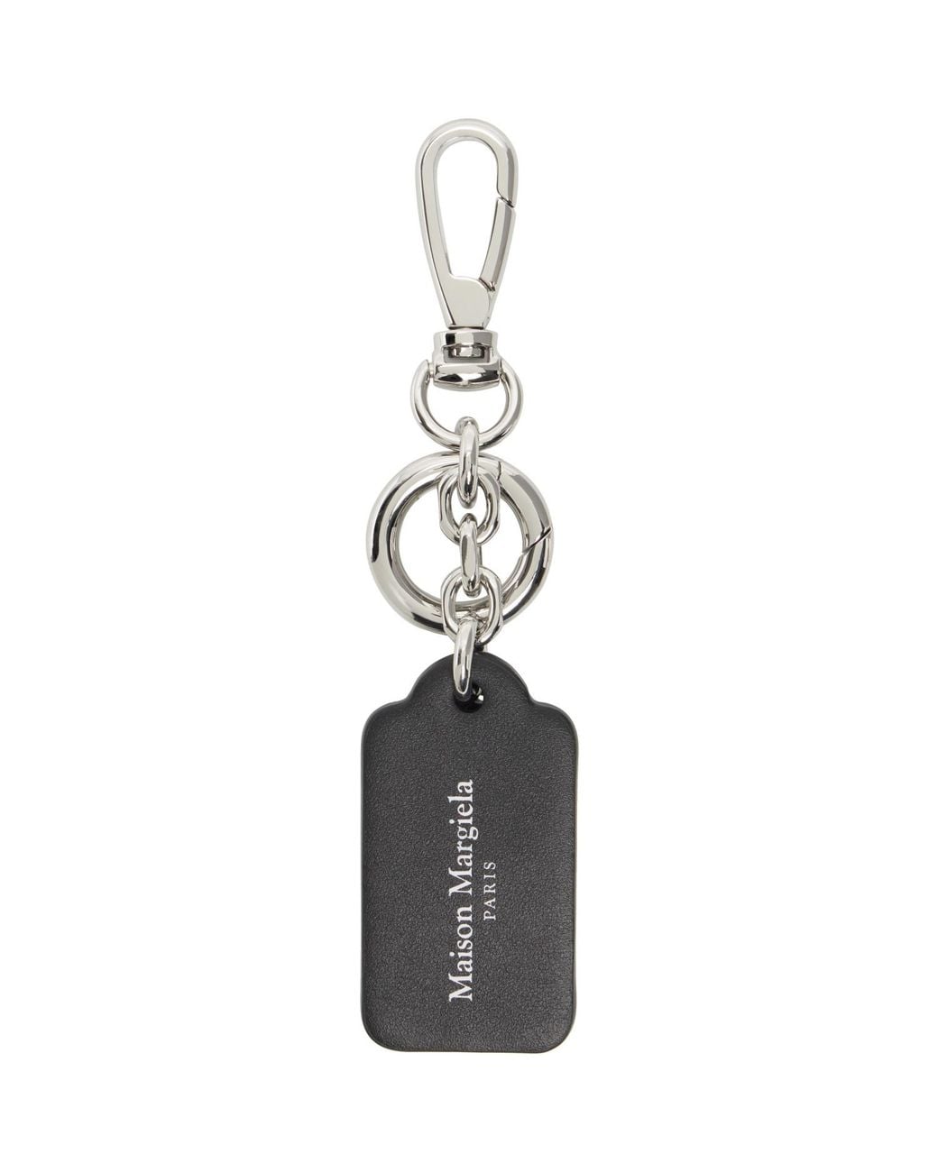 Maison Margiela Metallic Double Tag Keychain for men