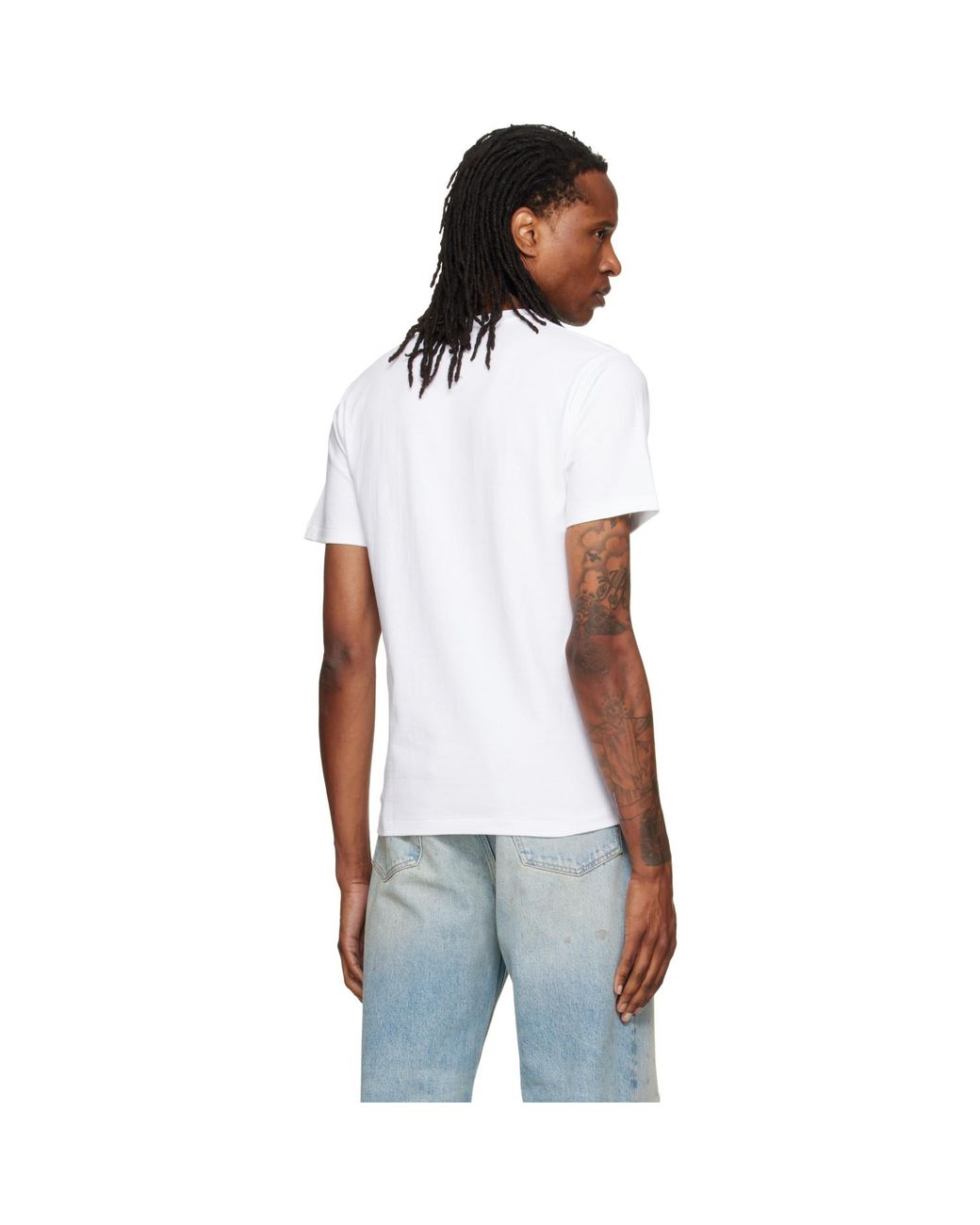 A Bathing Ape White Color Camo 'Milo Shark' Fzh T-Shirt for men