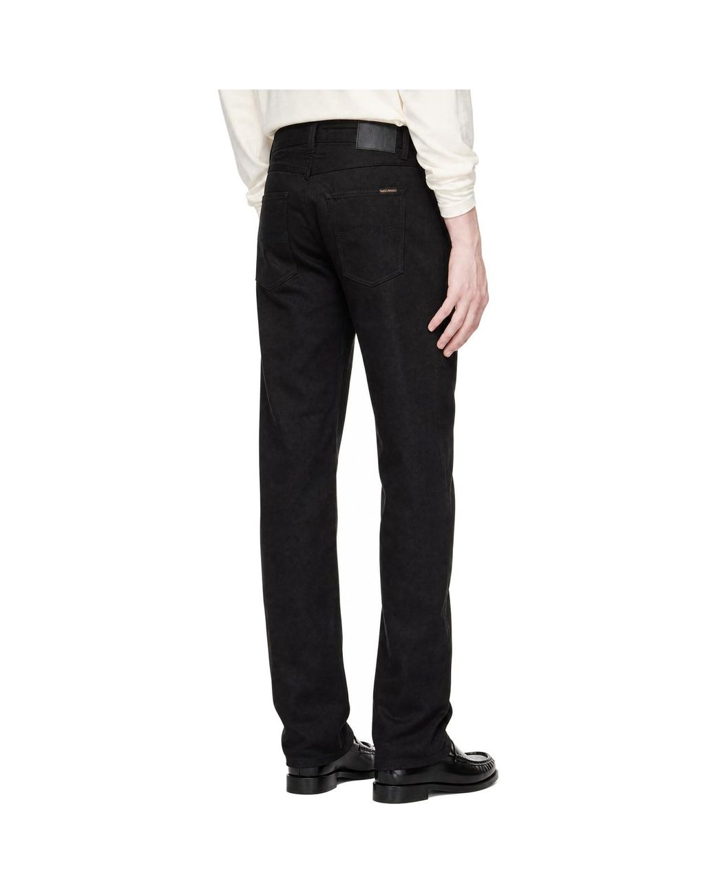 Nudie Jeans Black Gritty Jackson Jeans for men