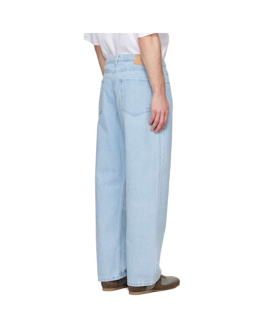 Maison Kitsuné Blue Wide Jeans for men