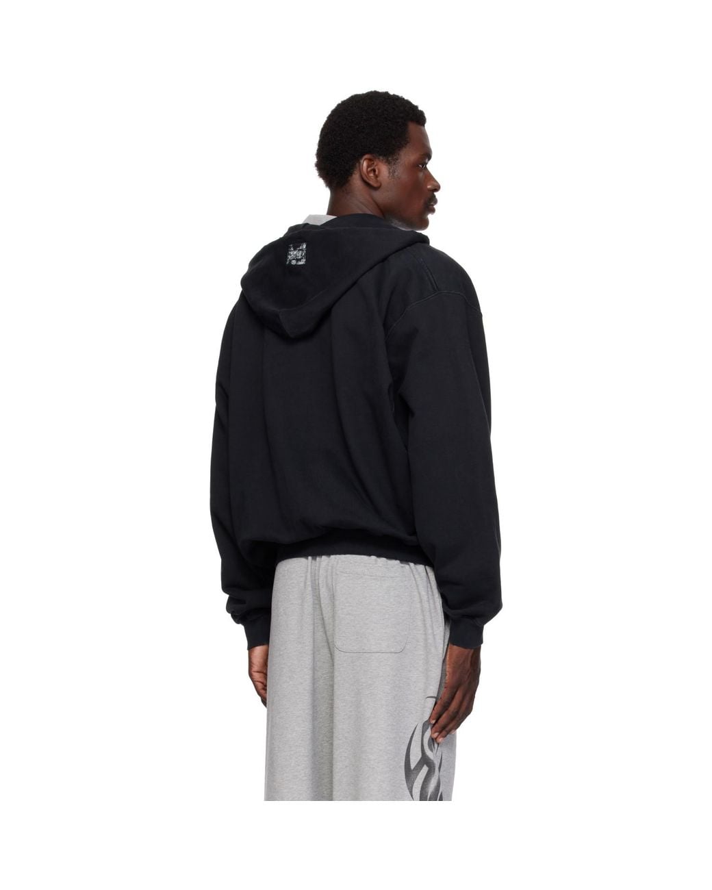 Vetements Black 'Explicit Language' Zip-Up Hoodie for men