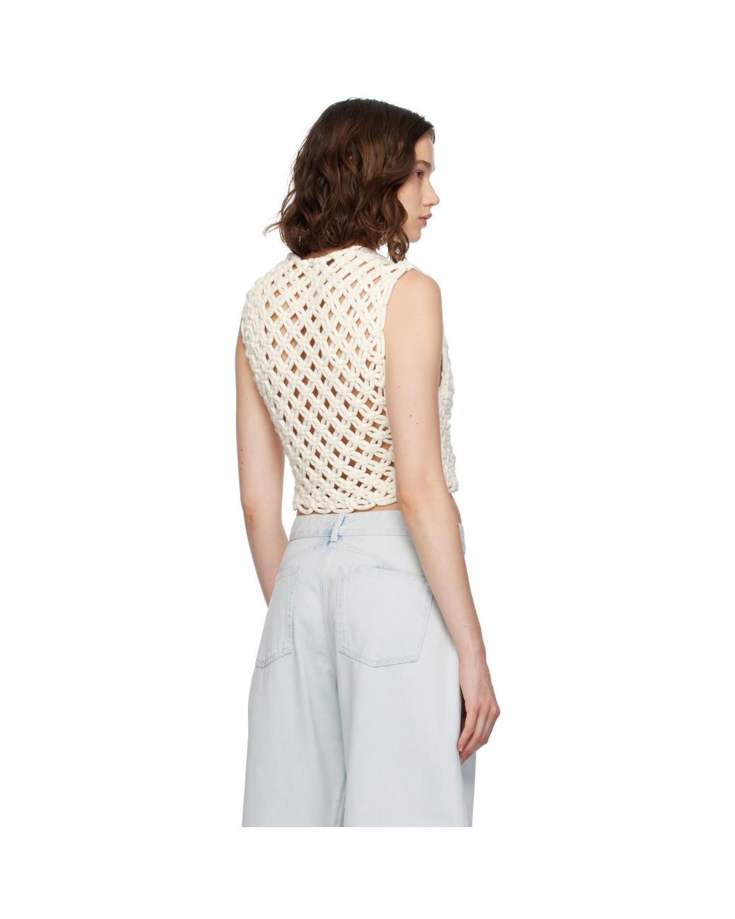 Alaïa Multicolor Off- Hand Knotted Tank Top