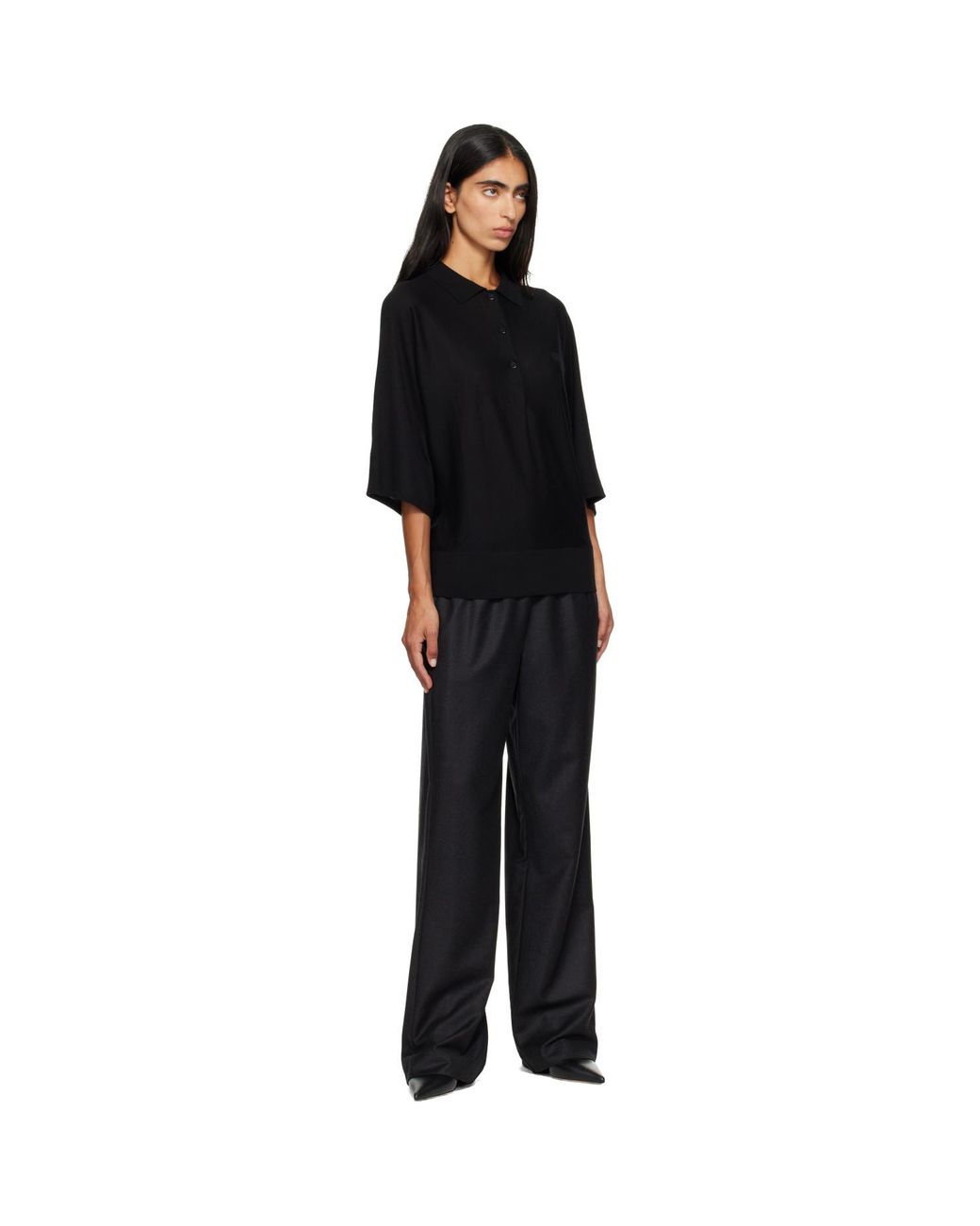 Lisa Yang Black Norie Polo