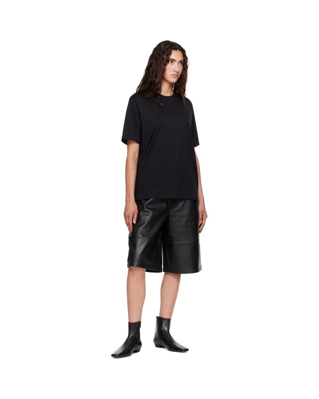 Frankie Shop Black Harper Soft Organic T-Shirt