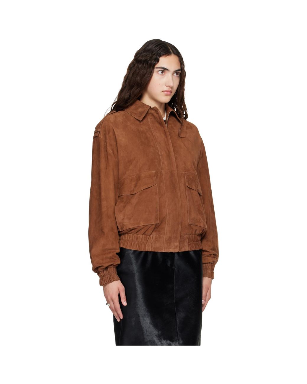 Arma Brown Halti Suede Bomber Jacket