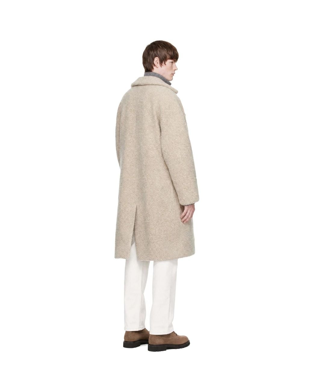 Cordera Metallic Alpaca Boucle Long Coat for men