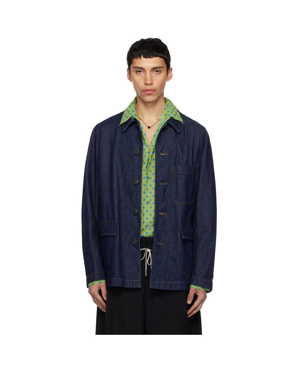 Dries Van Noten Braxton Denim Jacket in Blue for Men | Lyst