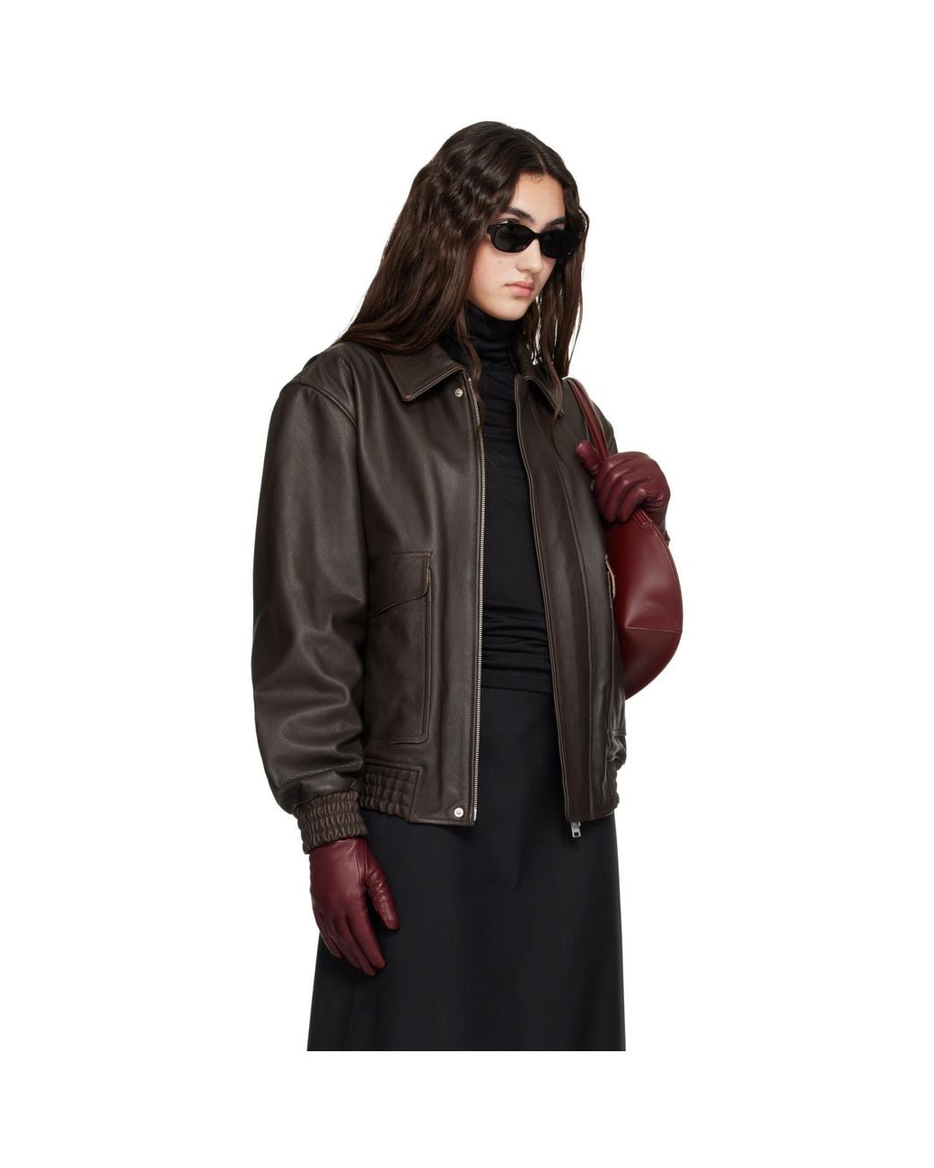 Arma Black Bari Vintage Leather Jacket