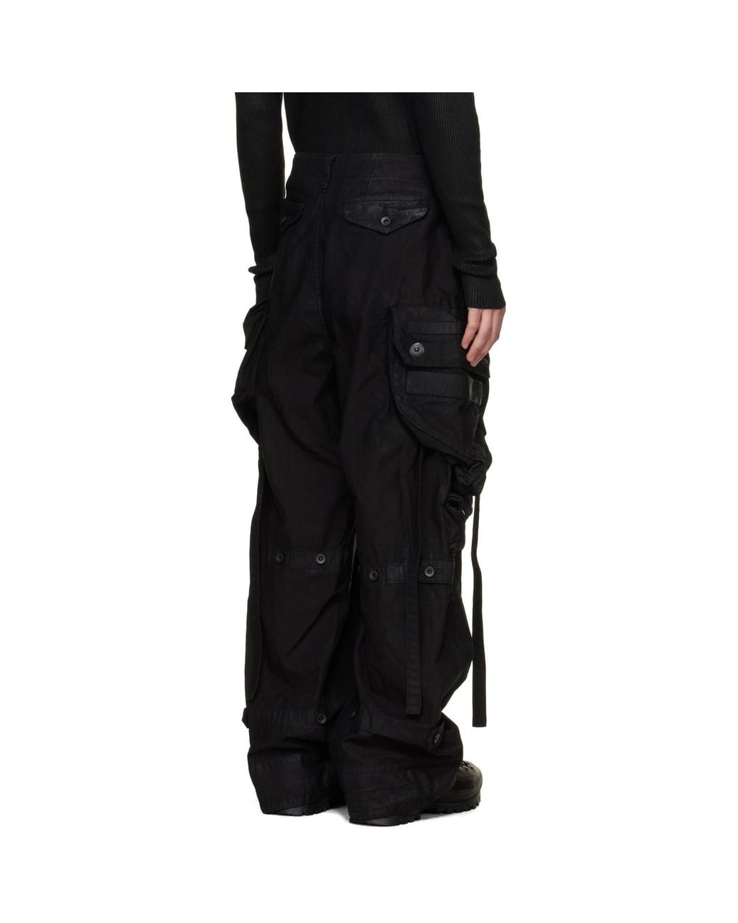 Julius Black Gas Mask Pants for men
