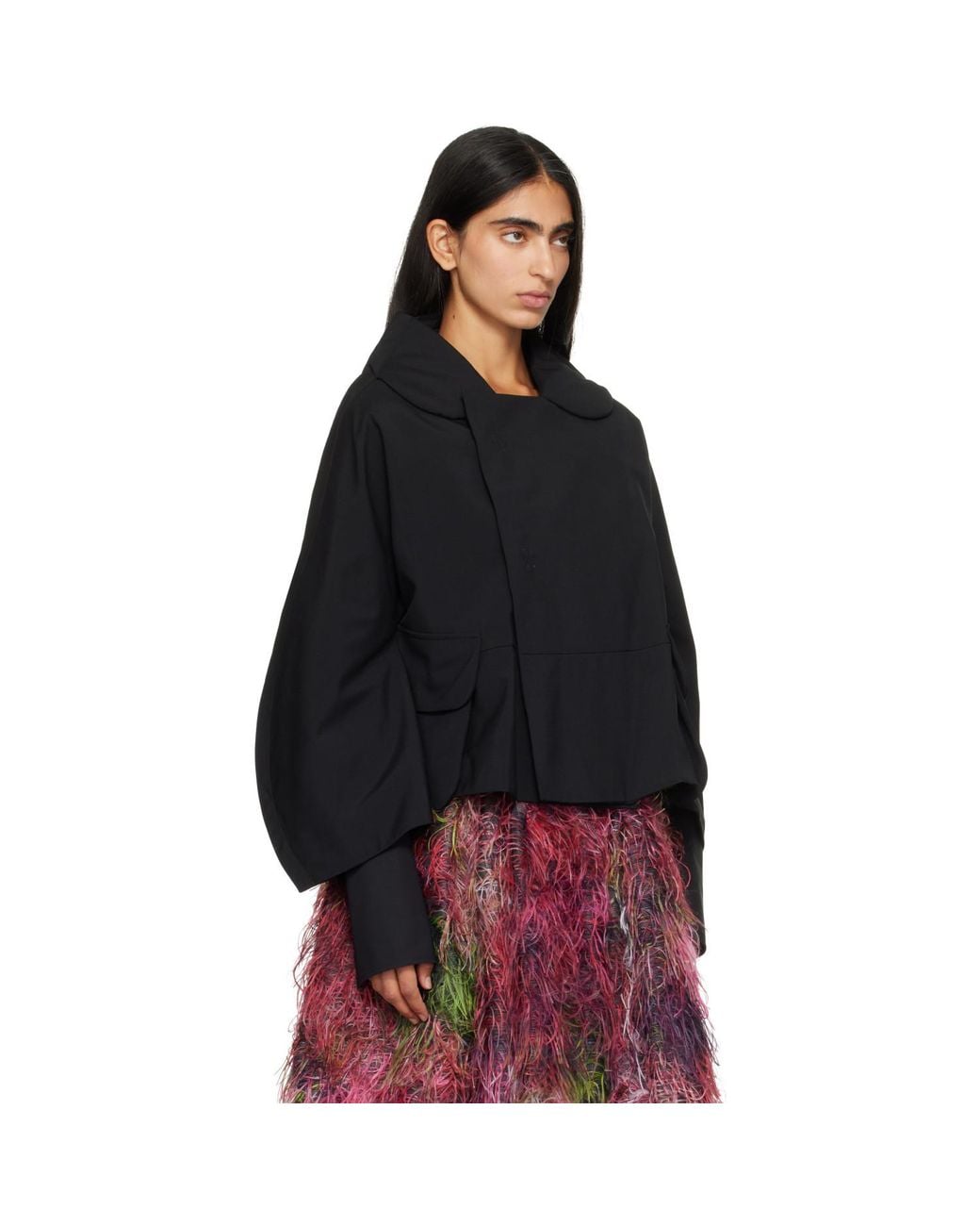 Comme des Garçons Black Wool Tropical Jacket