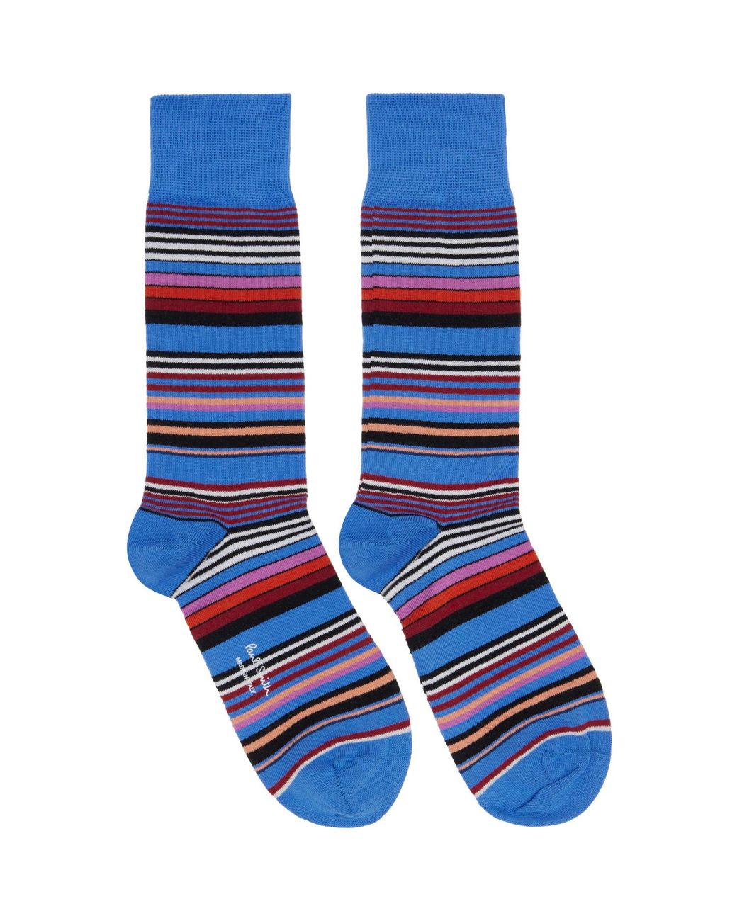 Paul Smith Blue Three-Pack Stripe Socks for men