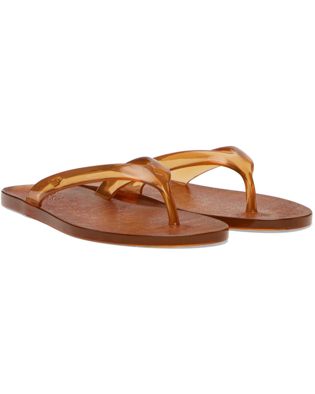 Ancient Greek Sandals Brown Tan Jelly Flip-Flops