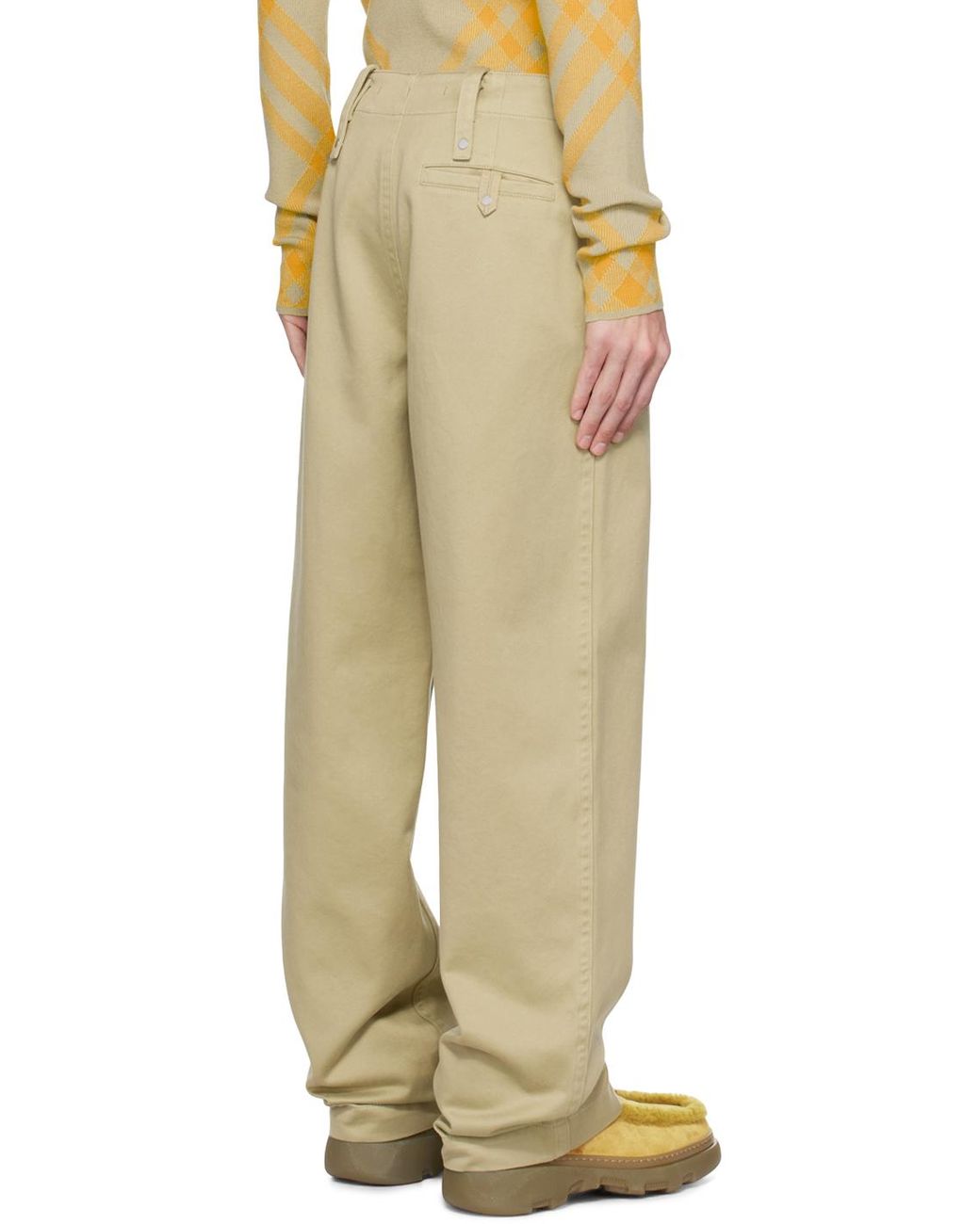 Pantalon kaki à quatre poches Burberry pour homme en coloris Neutre | Lyst