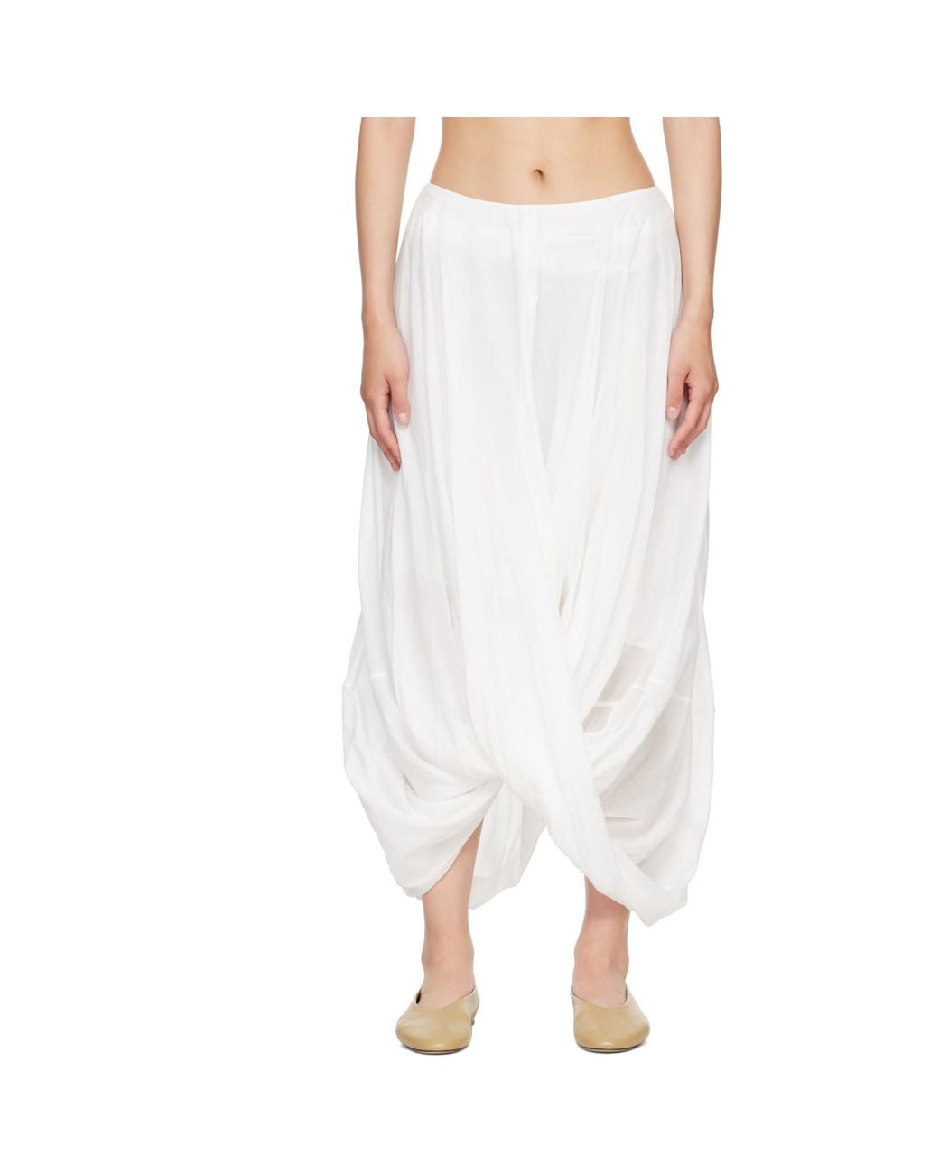 Totême White Cocoon Maxi Skirt