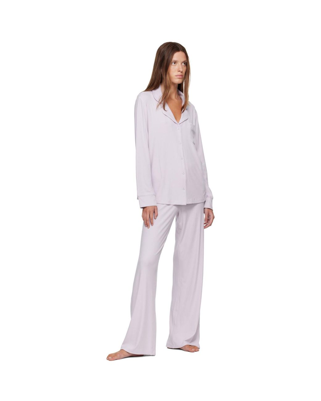 Skims Purple Soft Lounge Sleep Pyjama Set