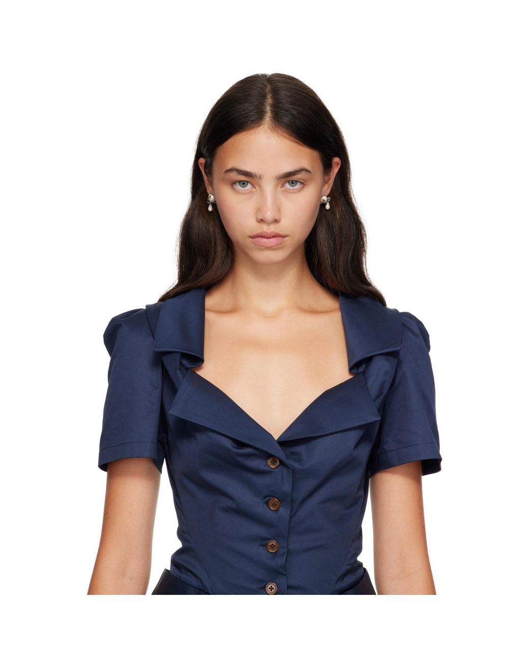 Vivienne Westwood Metallic Claude Small Stud Earrings