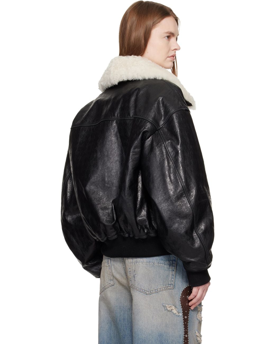 Amiri Ma Quad Leather Bomber Jacket in Black | Lyst