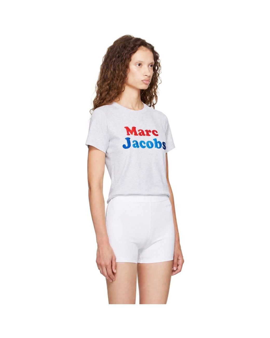 Marc Jacobs White Canal St Logo Femme T-Shirt