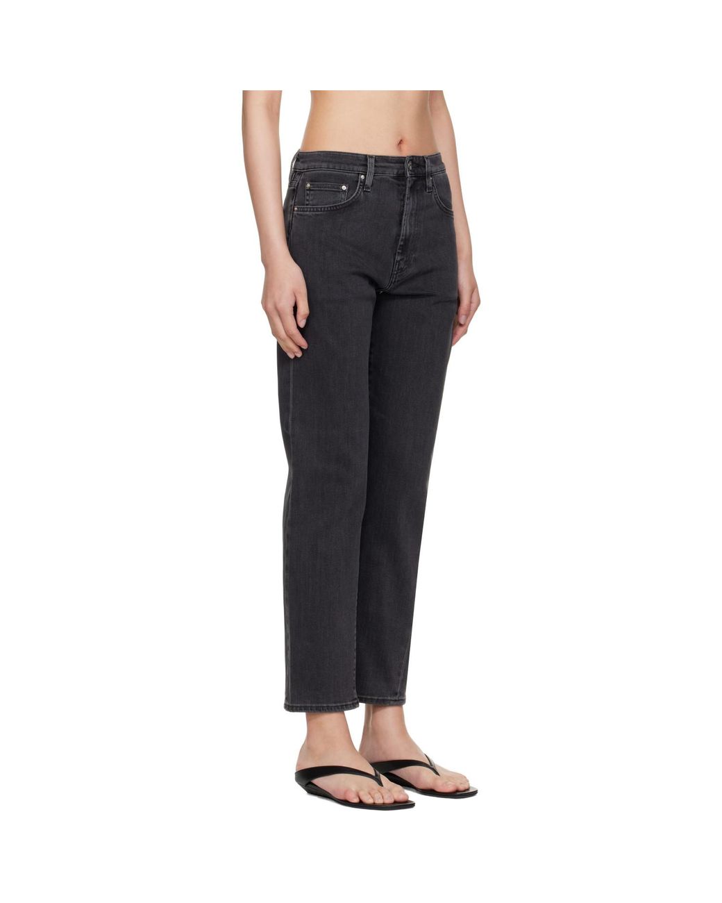 Totême Black Twisted Seam Jeans
