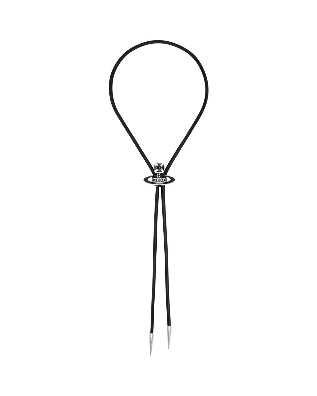 Vivienne Westwood Black Bolo Tie Necklace for men