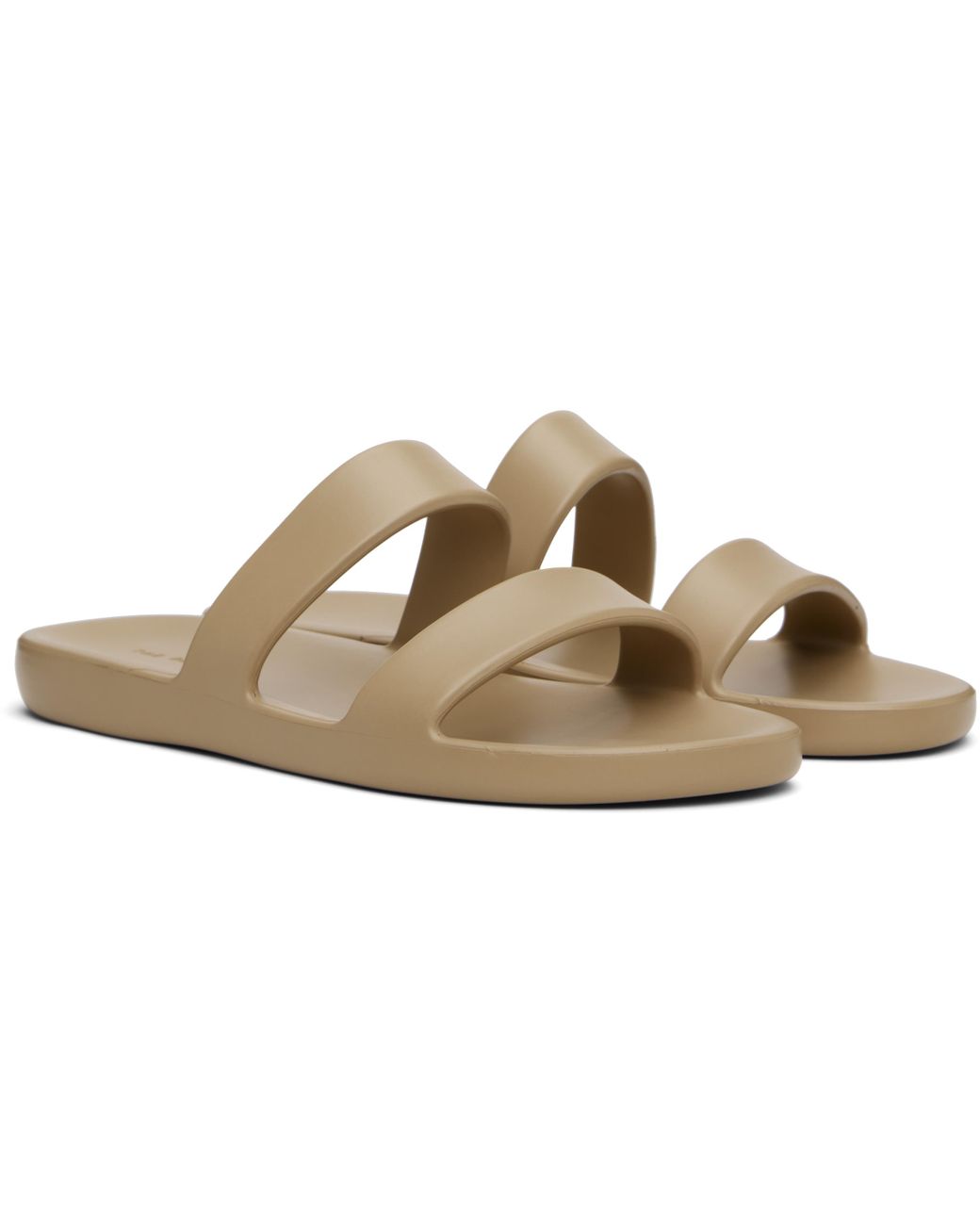 The Row Taupe Foam Sandals in Black | Lyst