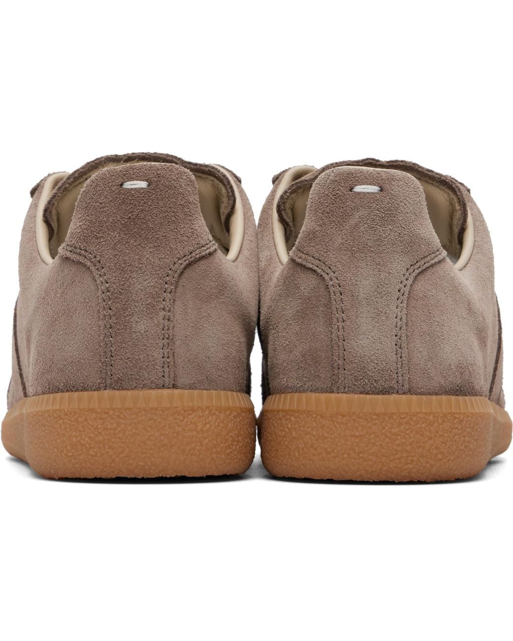 Maison Margiela Brown Taupe Replica Suede Sneakers