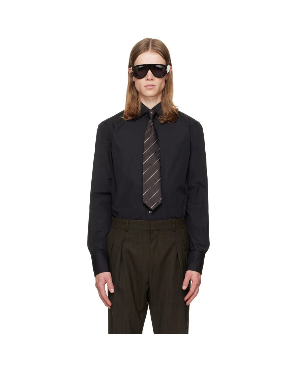 Tom Ford Black Poplin Slim Fit Shirt for men