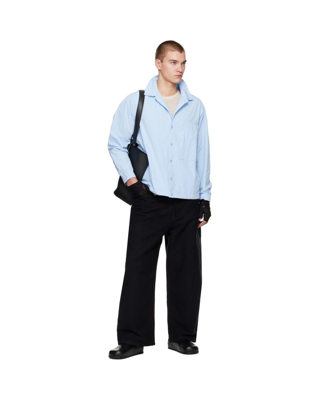 Casey Casey Blue Paper Cot New Fabu Shirt for men