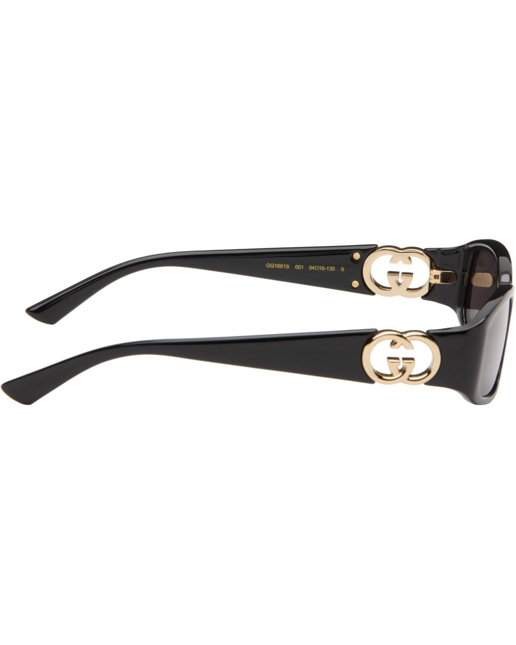 Gucci Gray Rectangular Frame Sunglasses