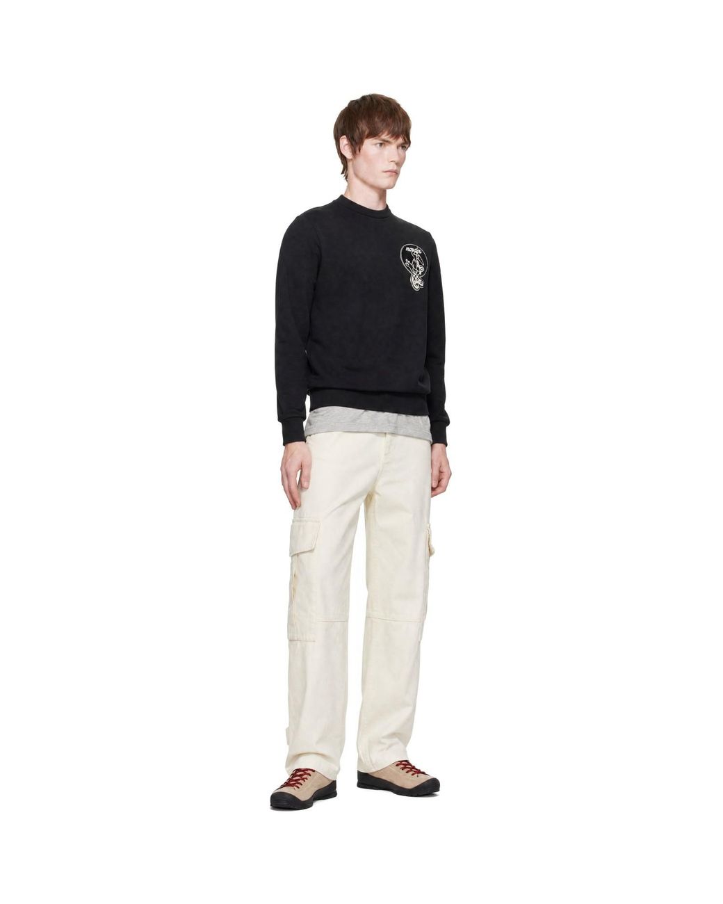 Moncler Black 'Mon Duck' Patch Sweatshirt for men