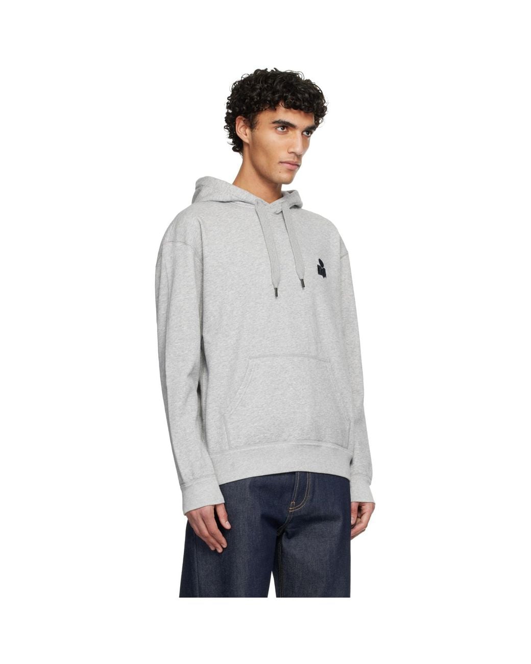 Isabel Marant Black Matte Hoodie for men