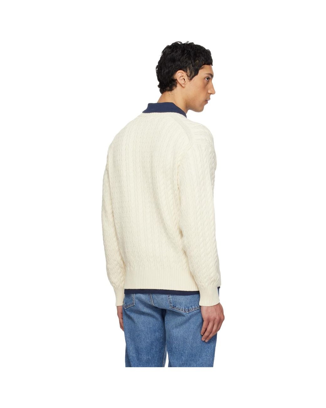KENZO Natural Off- Paris 'Boke Flower' Knit Sweater for men