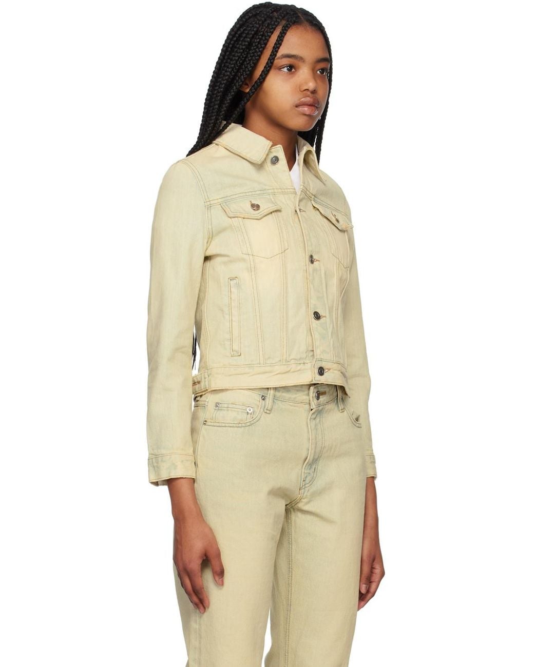 we11done Natural Faded Denim Jacket