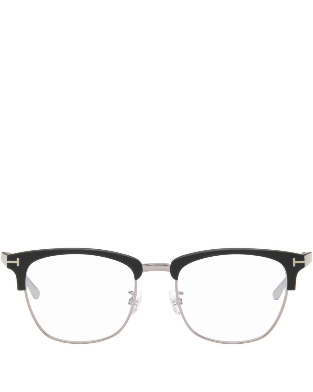 Tom Ford Metallic Block Browline Light Optical Glasses for men