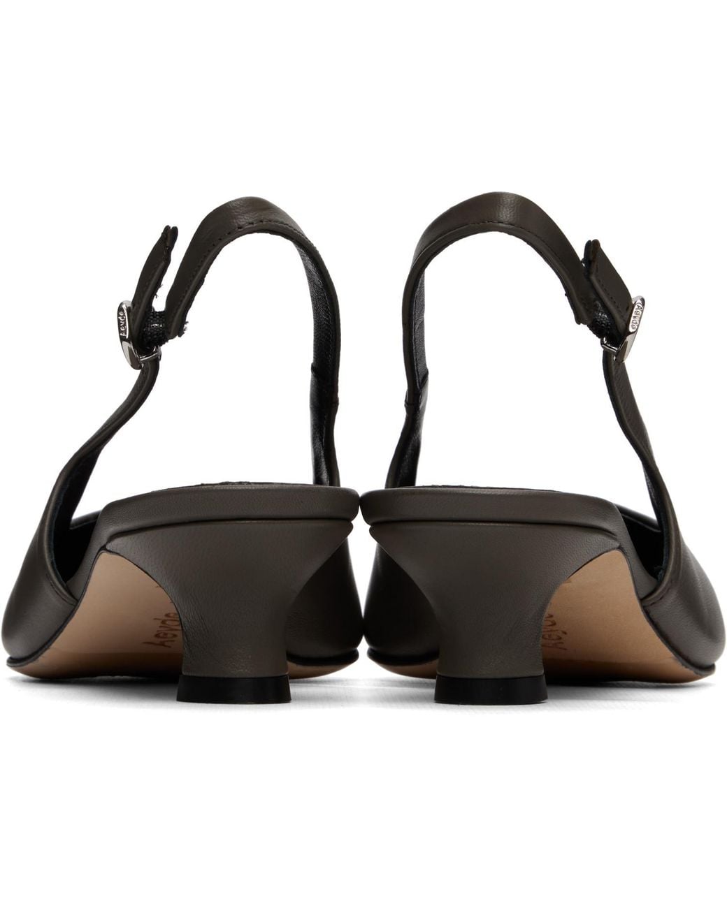 Aeyde Brown Catrina Slingback Heels
