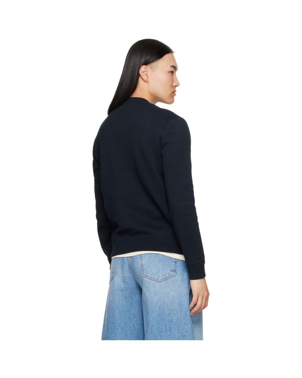 Moncler Black Monogram Cotton Blend Sweater for men