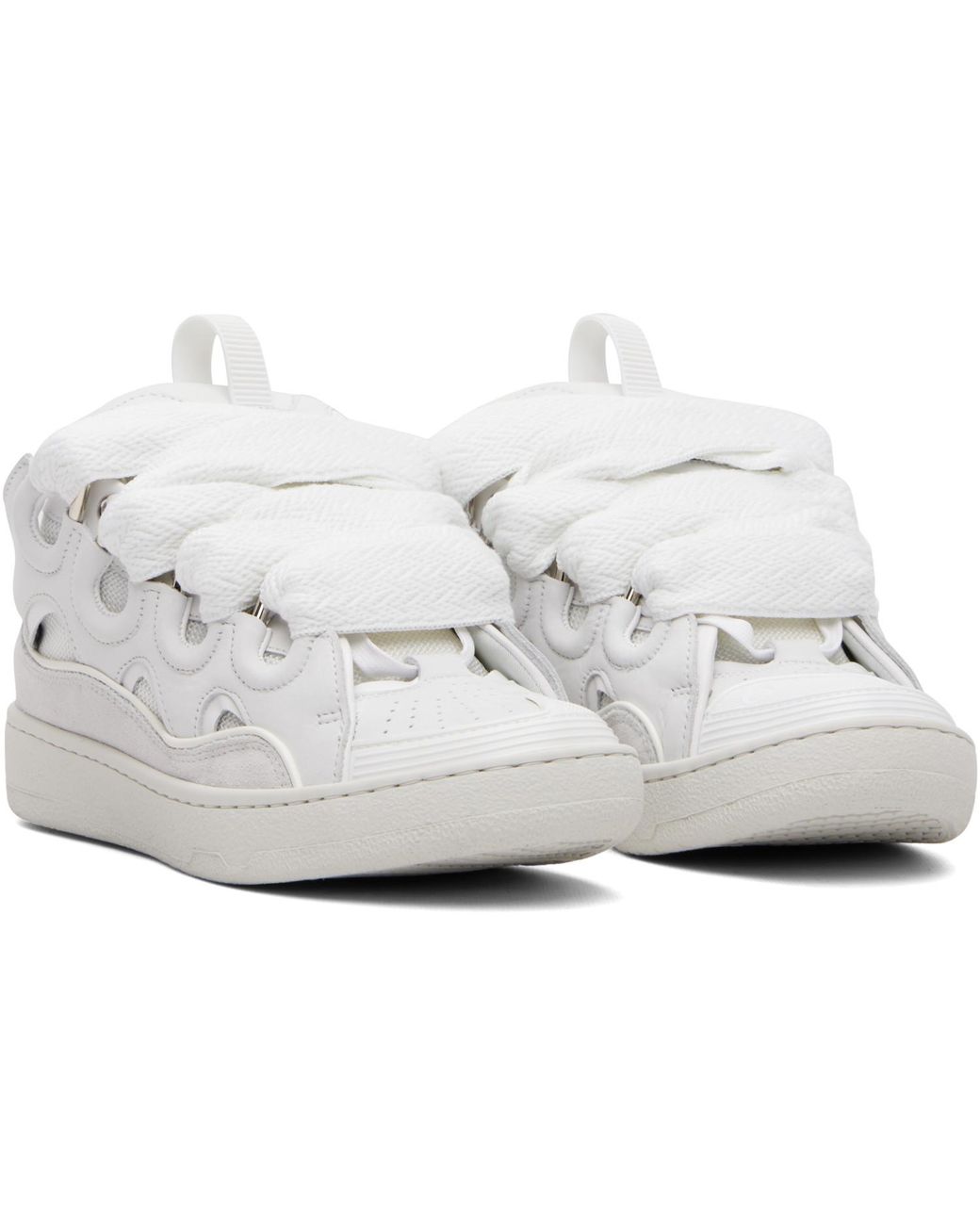 Lanvin White Curb Sneakers