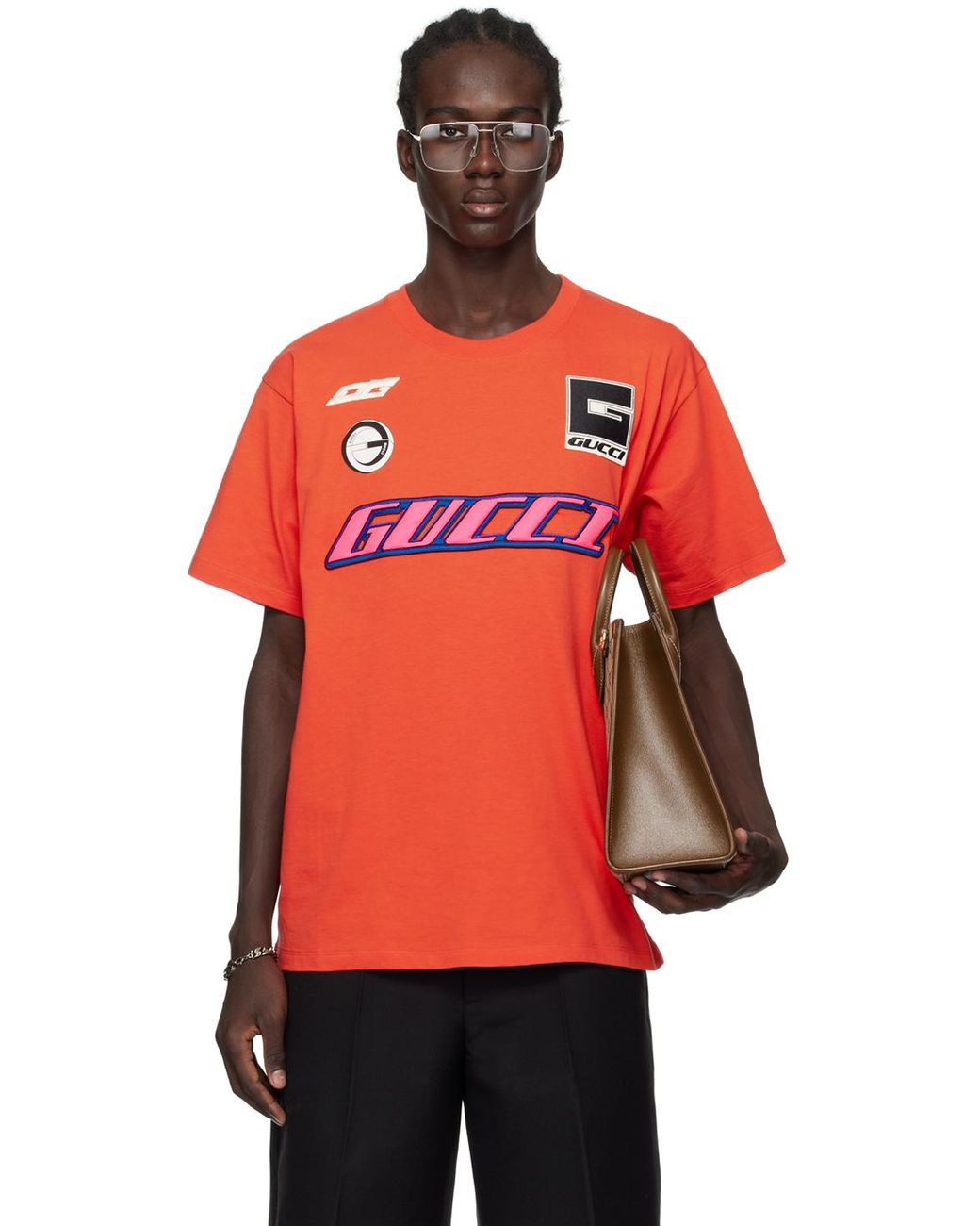 Gucci Coastal Skater Boy Cotton T-shirt in Red for Men | Lyst UK