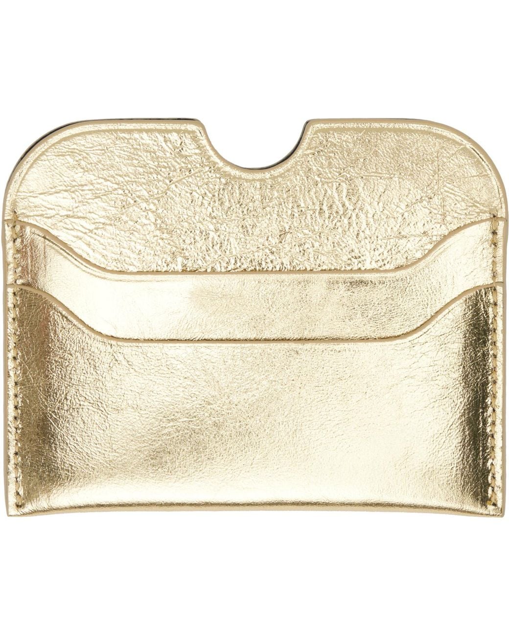 Acne Metallic Embossed-Logo Card Holder