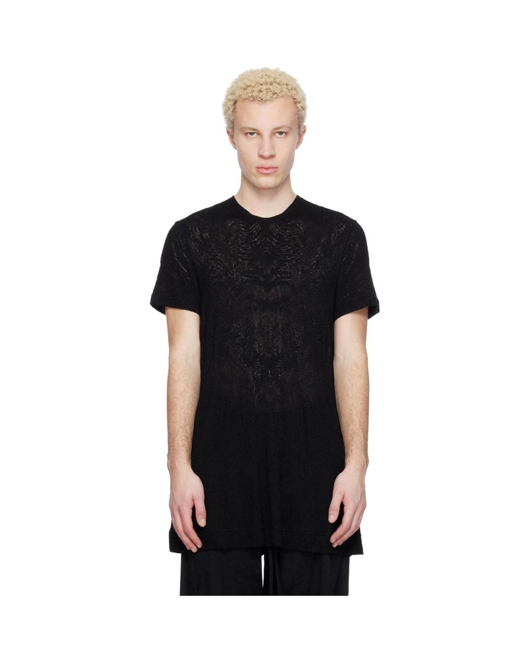 Julius Black Flare T-Shirt for men